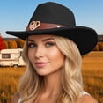 thumbnail image 1 of Chapeau de Cowboy Classification des Produits Style Western avec Bandeau Classique pour Hommes et Femmes, 1 of 4