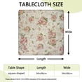 thumbnail image 2 of Pioneer Flower Floral Print Pattern Square Fitted Tablecloth with Elastic Edge,Square Table Cover,Washable Elastic Table Cover for Home Kitchen Party Decor 34"x34", 2 of 6