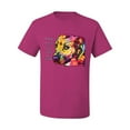 thumbnail image 2 of Wild Bobby Dean Russo A Dog Wags Its Tail With Its Heart Gratitude Pitbull Dog Lover Men Graphic Tee, Fuschia, Large, 2 of 5