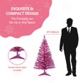 thumbnail image 4 of Árbol de Navidad con forma de ojo de sanguijuela iluminado, artificial, rosa, 120 cm, 4 of 6