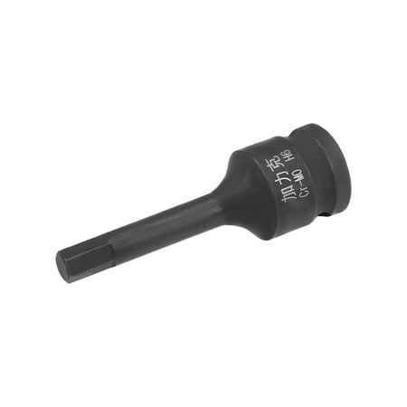 

3/8-Inch Drive x 6mm Impact Hex Bit Socket Metric 2.36 Length Cr-Mo Steel