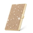 thumbnail image 4 of Small Business Card Holder, 2Pcs Alloy Name Card Holder Bling, Gold Tone, 4 of 6