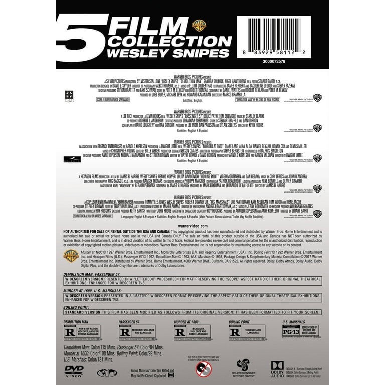5 Film Collection: Wesley Snipes [DVD] - Walmart.com