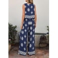 thumbnail image 5 of PRETTYGARDEN Women's Summer 2 Piece Lounge Sets Boho Floral Tank Tops Flowy Wide Peg Pants Travel Beach Vacation Outfits, 5 of 10
