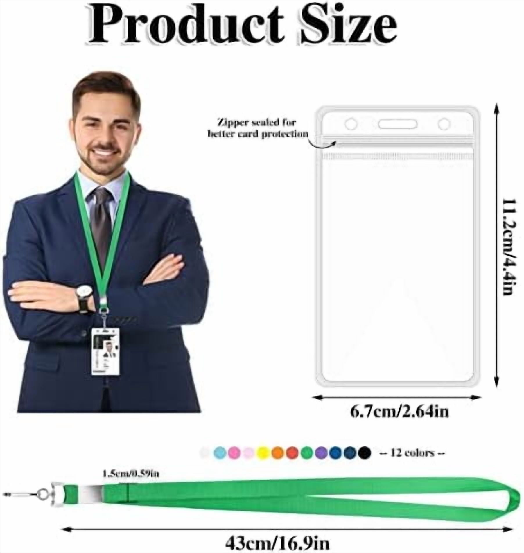 12 Pack Lanyards for ID Badges Cruise Lanyard for Ship Cards with Waterproof ID Badge Holder Cruise Essentials 2026 (12 Colors)