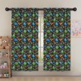 thumbnail image 5 of Blackout Kids Curtains,Black Cartoon Dinosaurs Roar Pattern Childrens Insulated Curtains Set Of 2,Bedroom Essentials,Toddler Room Decor 52"x63", 5 of 5