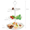 thumbnail image 2 of Bouanq 3-Tier White Dessert Cake Stand, Plastic Pastry Stand Small Cupcake Stand Cookie Tray Candy Fruit Plate and Trays for Wedding Home Birthday Party Decor Serving Platter, 2 of 6