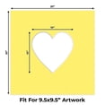 thumbnail image 2 of Yellow Picture Frame Mat for 20x20 Frames - Heart Opening for 10x10 Photos - 25 Mats, 2 of 7