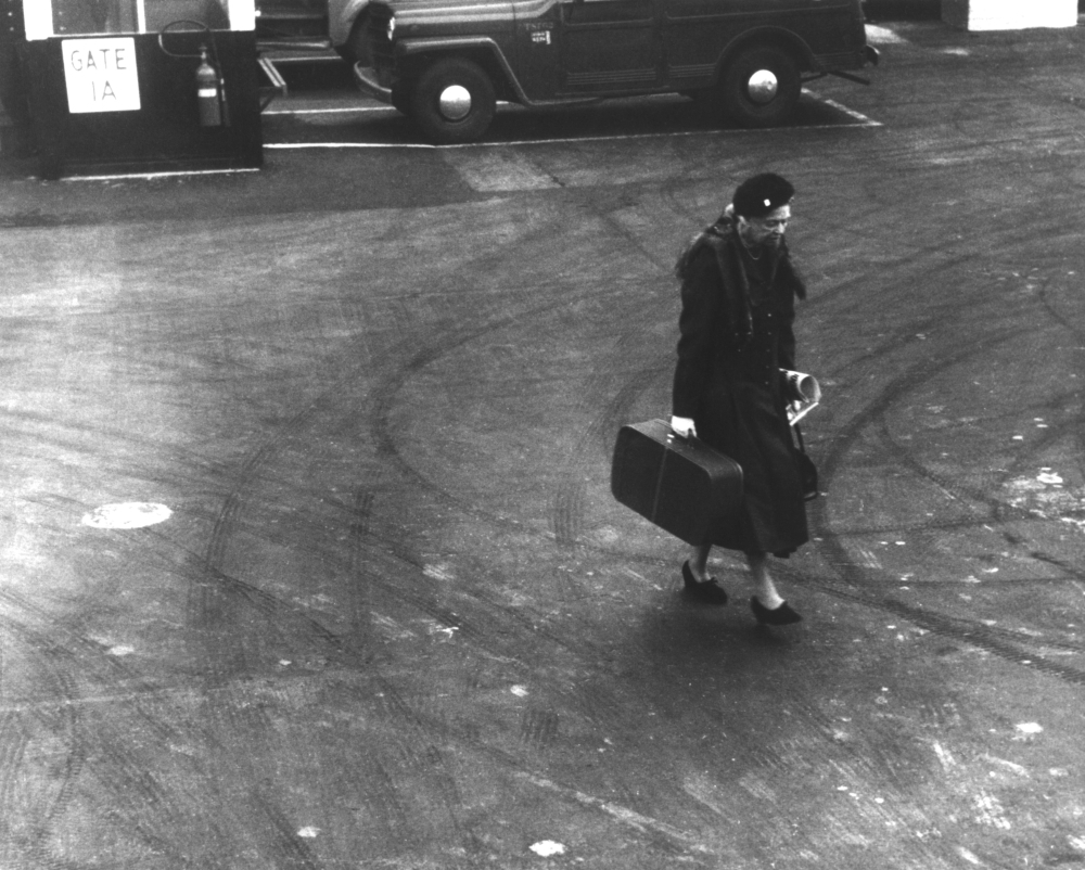 Eleanor Roosevelt Carrying Her Suitcase 
