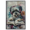 thumbnail image 2 of Lhasa Apso Decor Poster Unframe, Lhasa Apso Dog Canvas Wall Art, Dog Reading Book Canvas Print Painting Poster Wall Decor Dog Lovers Gifts, 2 of 6