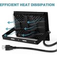 thumbnail image 4 of 100W LED Work Light 2 Pack, 9000lm Outdoor Floodlight IP66 Waterproof 6500K Daylight, 4 of 4