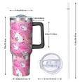 thumbnail image 2 of Modern 40oz Tumbler– Stainless Steel Insulated Tumbler with Handle and Straw, Large Capacity Travel Cup for Hot & Cold Drinks, 2 of 7