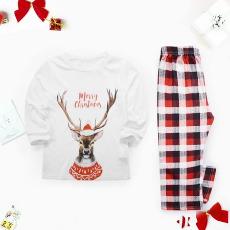 

Tepsmf Christmas Pajamas For Family Parent-Child Outfit Child Long Sleeve Parent-Child Outfit Printed Housewear Pajama Suit Top+Pants Suit (Child) Parent-Child Outfit Sexy Sleepwear For Wome