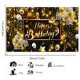 thumbnail image 2 of AUQ Happy Birthday Banner Backdrop, Black and Gold Balloons Large Banner Party Decorations for Men Women, Birthday Poster Sign Poster Background Decor 72X44 Inch, 2 of 7
