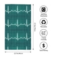 thumbnail image 4 of Kdxio Hand Towel ECG Wave for Bathroom Kitchen Fingertip Bath Towels 27.5 x 16 Inch Home Hotel Gym Laundry Room, 4 of 9
