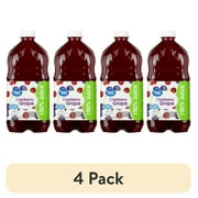 (4 pack) Great Value Cranberry Grape 100% Juice, 64 fl oz
