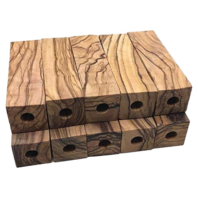 Bolígrafos Cortos de Madera de Olivo en , 10 Piezas Pretaladradas de 7 mm, 2,5 X 0,75 X 0,75 Pulgadas