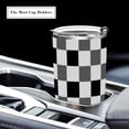 thumbnail image 4 of 12 Oz Stainless Steel Vacuum Insulated Tumbler Black White Gray Checkered Coffee Cup with Lids and Straw Double Wall Water Travel Mug for Hot and Cold Drinks for Home Office, 4 of 5