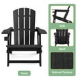 thumbnail image 5 of Chiccushion Adirondack Chair Set of 2, HDPE Adirondack Chair with Cup Holder, Black, 5 of 9