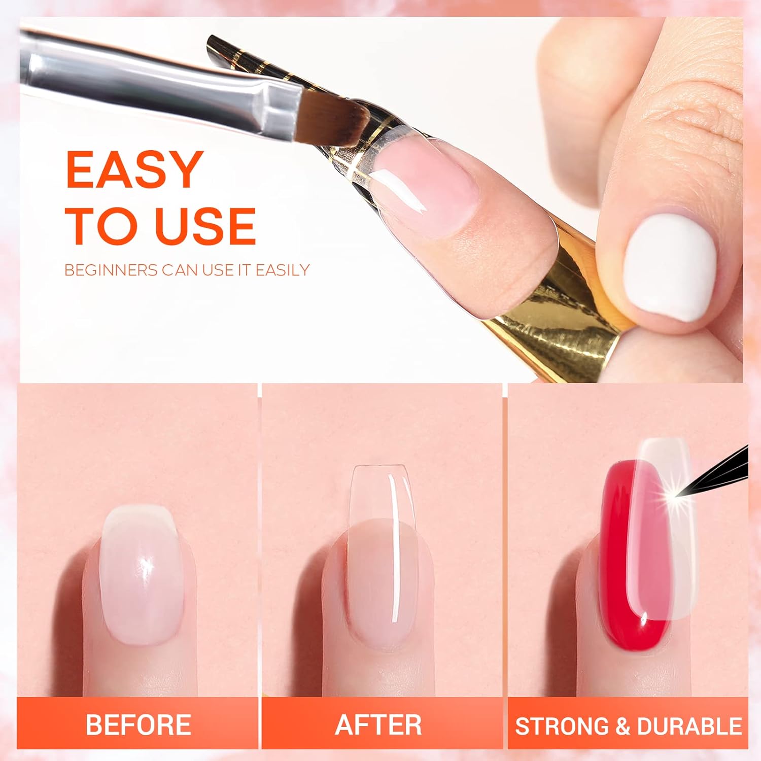 Modelones Builder Nail Gel Clear Extension Kit photo 8