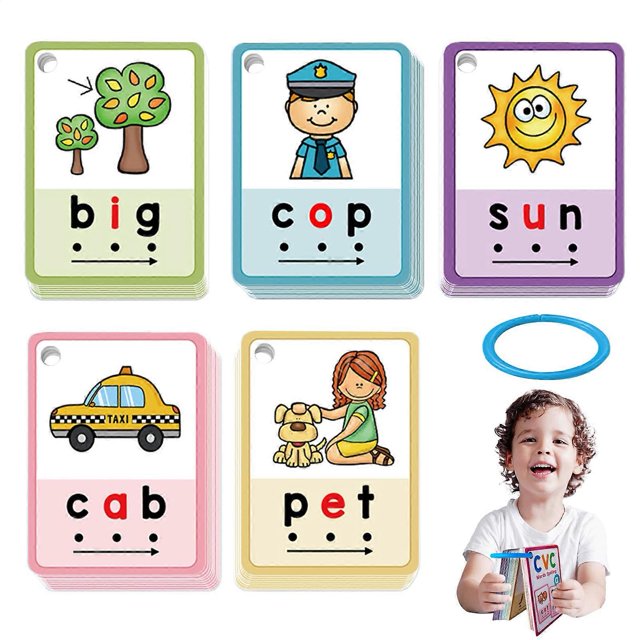 Flash Cards for Kindergarten – 70 Common Word Cards – Early Learning Games for Ages 3 Home, Travel, Kindergarten