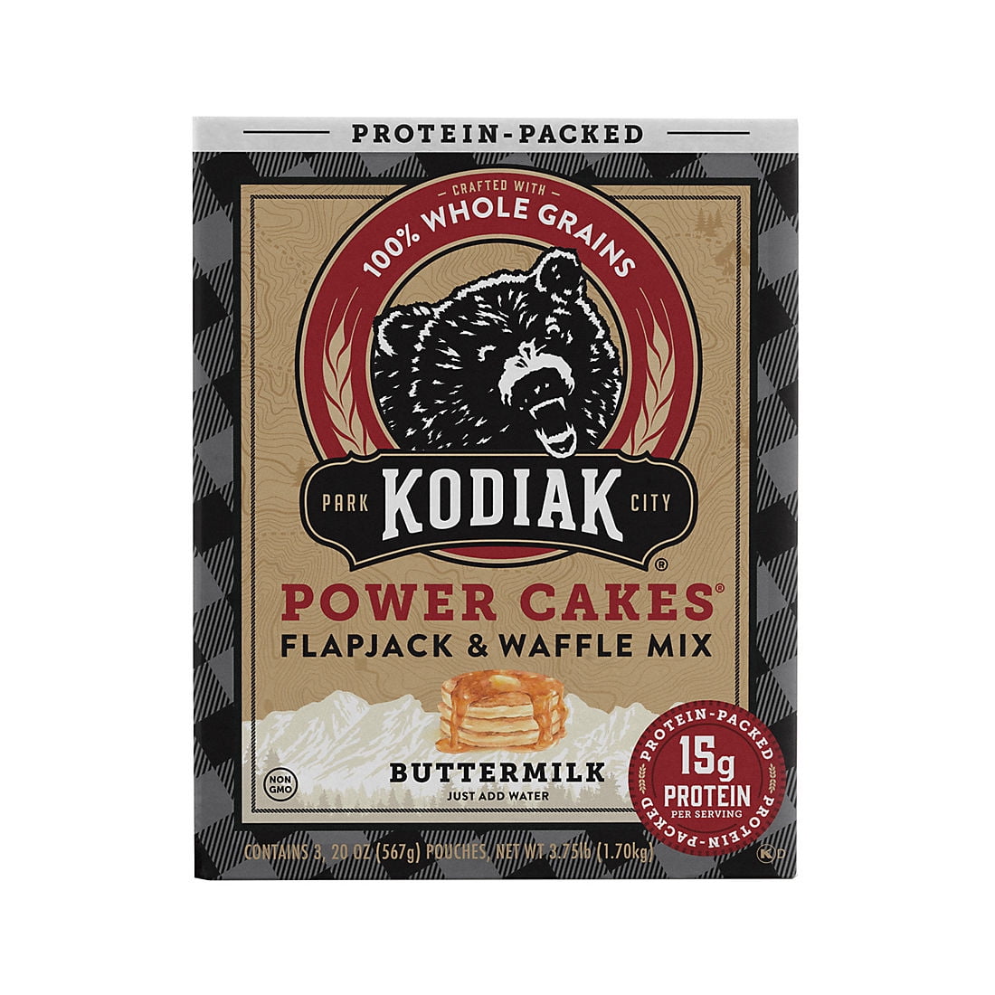 Product of Kodiak Power Cakes Buttermilk Flapjack & Waffle Mix 3 Pk. 20 oz.