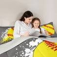 thumbnail image 5 of Castle Fairy Boys Girls Baseball Twin Comforter Sets,Abstract Graffiti Splash Bedding Set, 5 of 8