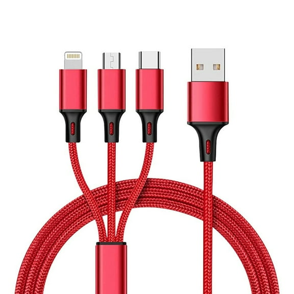 Power Cord 3-in-1 USB Cable for Samsung Galaxy Z Flip4/Flip3 5G - Charging Wire USB-C Sync High Speed (Type-C, 8-Pin, Micro-USB)
