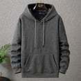 thumbnail image 2 of Solid Color Hoodies Men 12XL 10XL Plus Size Hoodies Autumn Winter Thick Fleece Hoodie Male Big Size 12XL Hooded Pullover Black, 2 of 6