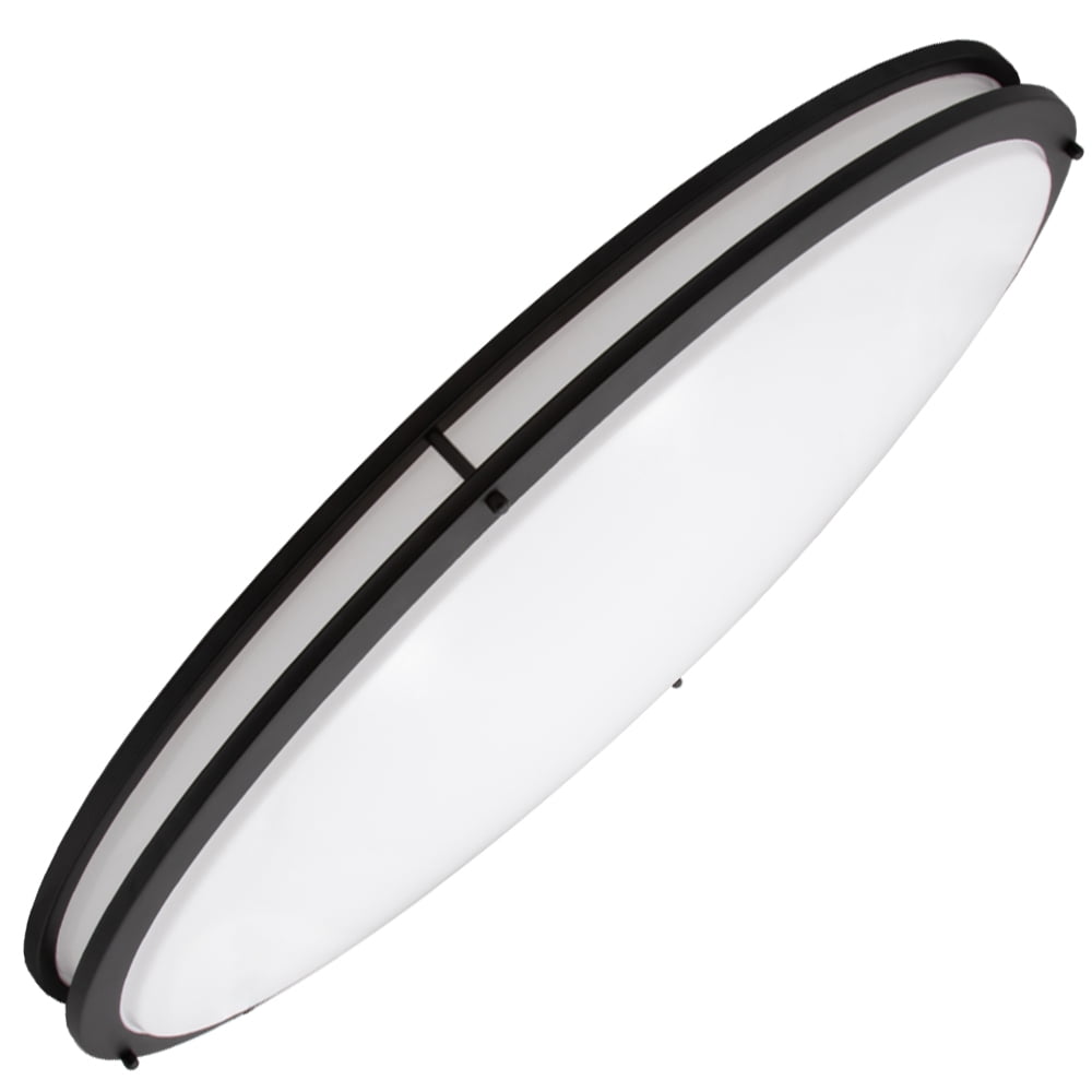 Maxxima 32” 3 CCT Oval Black LED Ceiling Mount Light Fixture, 3000K-5000K, Dimmable