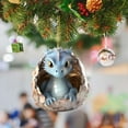 thumbnail image 1 of Xihbxyly Colgante de Dinosaurio Navideño, Decoración Acrílica para Coche, Bonita Manualidad Navideña, Adorno para Árbol Festivo, Etiqueta de Regalo Multiusos, Accesorio para Espejo Retrovisor, 1 Unid, 1 of 3
