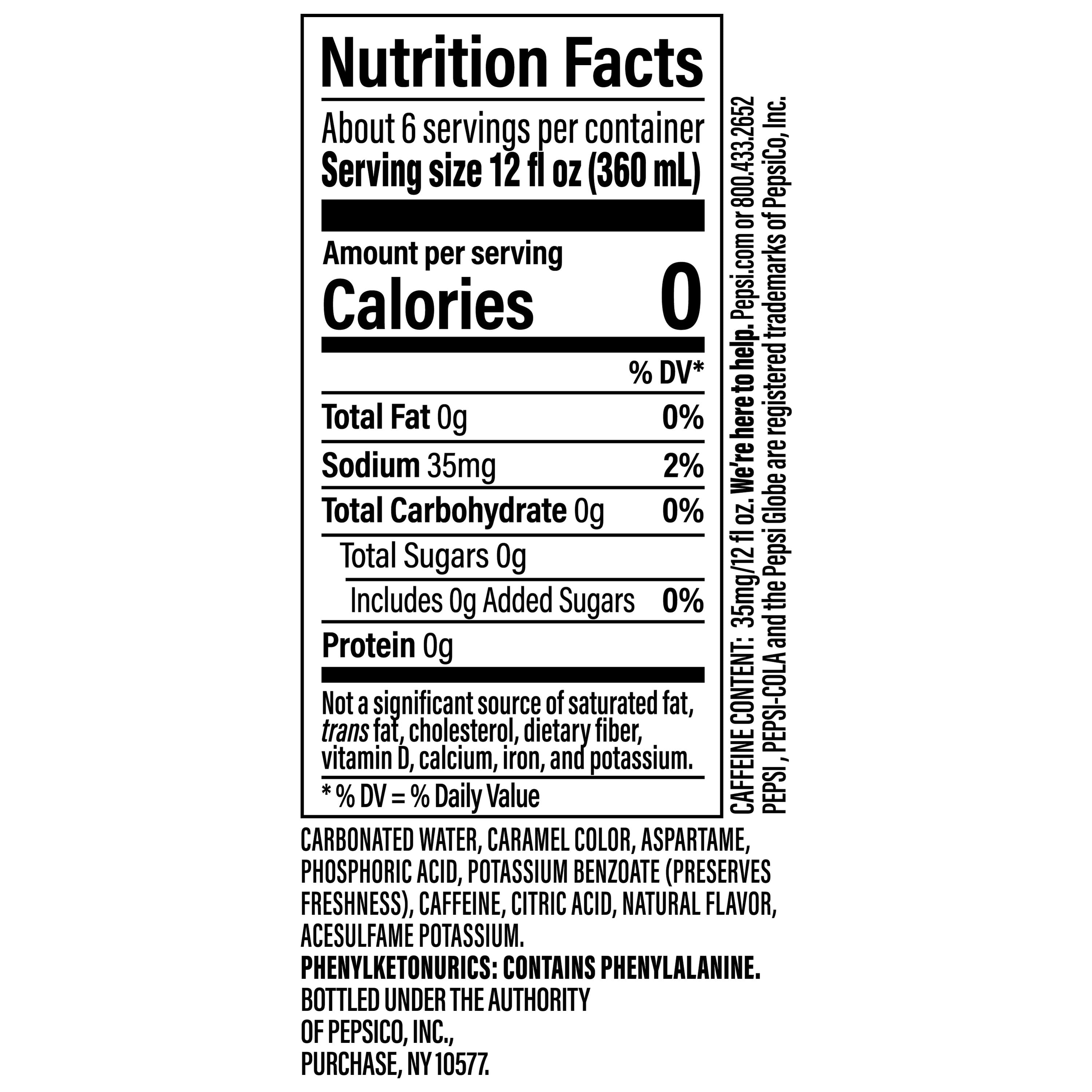 Diet Pepsi Cola Soda Pop, 2 Liter Size Bottle