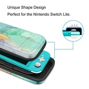 Fintie Carry Case for Nintendo Switch Lite 2019 - [Shockproof] Hard Shell Protective Cover Travel Bag with 15 Game Card / 2 Micro SD Card Slots, Inner Pocket for Switch Lite Console, Emerald Marble