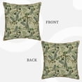 thumbnail image 3 of Haiem Tropical Plants Green Print Velvet Soft Solid Decorative Square Throw Pillow Covers Set with Elegant Piping Christmas Cushion Case for Sofa Bedroom Car-16"x16", 3 of 8