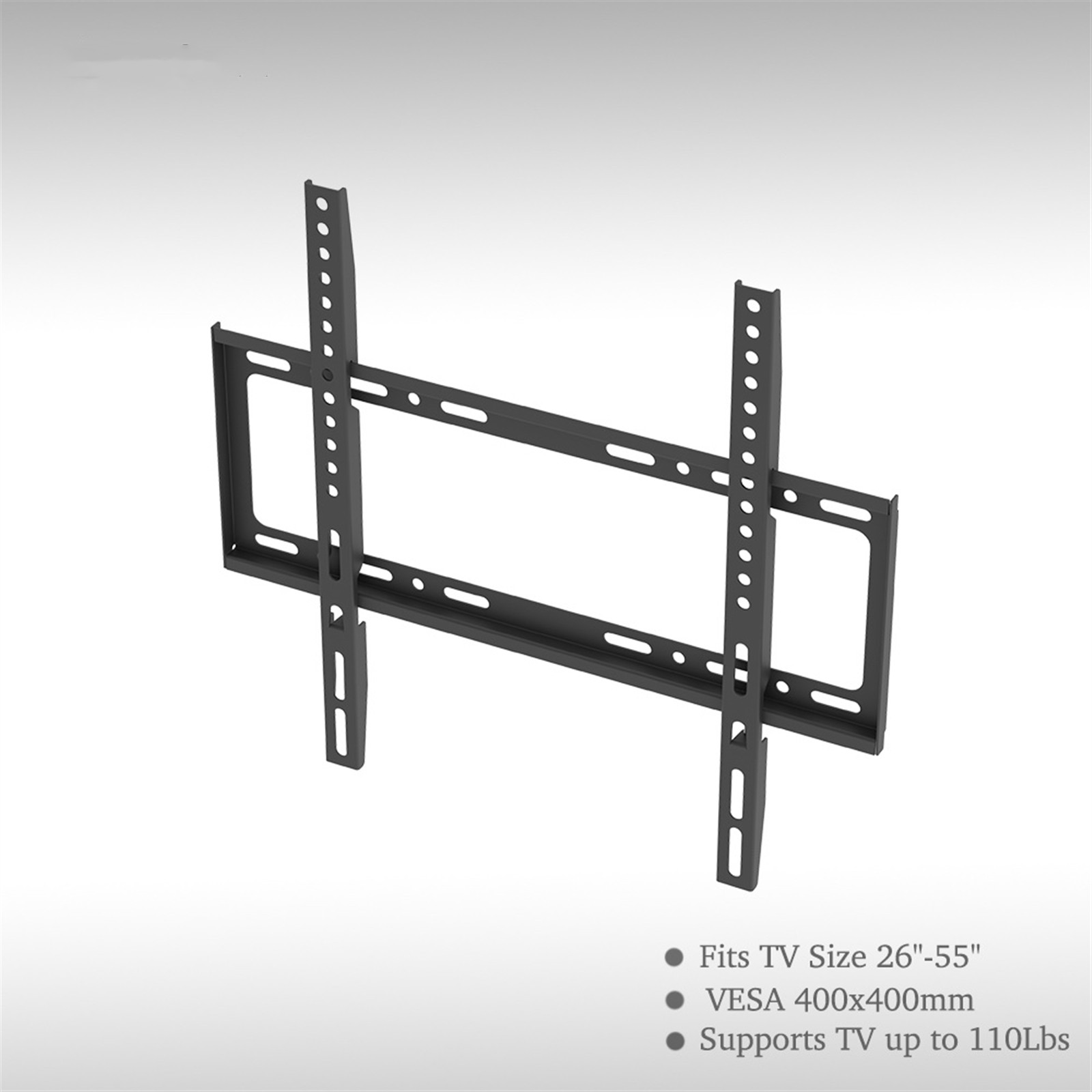 Adjustable TV Stand Universal 50KG 1.2mm Cold Ligation Board TV Wall Mount Bracket Flat Panel for 26 -55 Inch LCD LED TV Monitor - image 2 of 8
