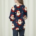 thumbnail image 4 of YUNAFFT Kids Christmas Print Fleece Lined Sweatshirt Round Neck Long Sleeve Collarless Winter Top Soft Stretch Casual Daily Wear 5-15Y, 4 of 7