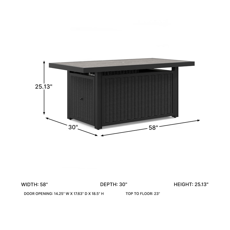 Signature Design by Ashley Isopleth Outdoor Fire Pit Table