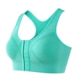 thumbnail image 2 of Women's Wireless Push Up Bra Seamless No Underwire Front Closure Bra Soft Breathable Comfort Wireless Bra Mint Green, Size L, 2 of 9
