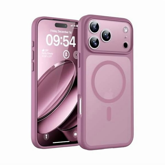 YJJSKEJI for iPhone 17 Pro Max Case, Full Camera Protection, Built-in Magnetic Ring, Compatible with Magsafe Charger, Translucent Matte Phone Case for iPhone 17 ProMax 6.9 inch (Lilac Purple)