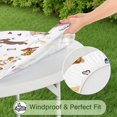 thumbnail image 5 of Cartoon Dachshund Round Fitted Tablecloth with Elastic Edge,Dining Table Cover Waterproof,Outdoor Round Tablecloth for Camping,Dining,Indoor and Outdoor, 5 of 7