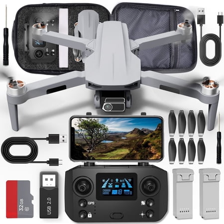 Drones with Camera 4k 40 Mins Flight Time GPS FPV Brushless Motor With 32GB TF