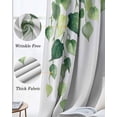 thumbnail image 3 of Green Leaves Kitchen Curtains Pastoral Spring Nature Vines Aesthetic Cafe Short Curtains for Bathroom Blackout Window Curtain Grommet Small Window Treatment Drapes for Bedroom Living Room 42"x45"x2, 3 of 9