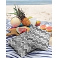 thumbnail image 3 of Outdoor Pillow Covers Throws Abstract Geometric Grey Stripe Zigzag Chevron,Waterproof Pillow Cases Pack of 2 Modern Marble Line,Durable Cushion Cover Pillowcase for Patio Balcony Couch Garden, 3 of 7