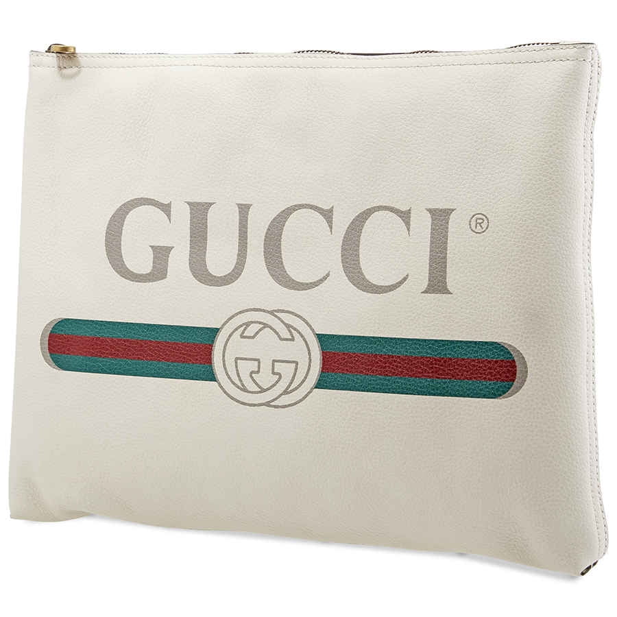 gucci print leather bag