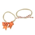 thumbnail image 5 of Unique Bargains 2 Pcs Hair Elastics Halloween Cute Hair Ties for Children Beige Orange, 5 of 5