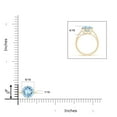 thumbnail image 3 of ANGARA Natural Vintage Style Round 2.3 ct Aquamarine Solitaire Ring in 14K Yellow Gold for Women (Size-9mm) | March Birthstone, Birthday, Anniversary, Jewelry Gift for Women | Natural Aquamarine Ring, 3 of 8
