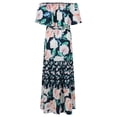 thumbnail image 3 of WILLBEST Vestidos de Verano 2025 Vestido Largo Bohemio con Hombros Descubiertos y Estampado Floral – Vestido Largo Informal de Verano para Mujer – Conjunto de Playa Chica, 3 of 3