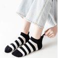 thumbnail image 3 of Calcetines de algodón para mujer, calcetines de corte bajo, calcetines tobilleros, paquete de 5 para uso doméstico y al aire libre, 3 of 5