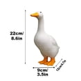 thumbnail image 3 of Large Porch Goose Statue, Adjustable Large Realistic Waterfowl Sculpture, Tall White Geese Figures for Backyard, 3 of 5
