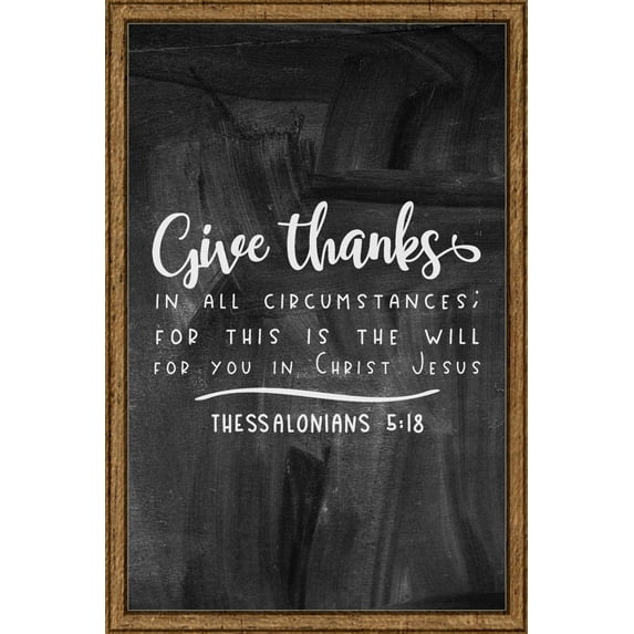 Give thanks in all circumstances… Thessalonians bible verse Tin Sign Chalk Board Wall Art Decor Funny Gift 12 x 18 Inch